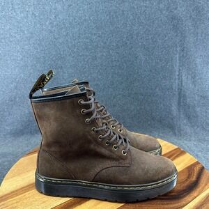 Dr. Martens ZAVALA Brown Suede Lace Up Ankle Boots Mens Size 8 Womens Size 9